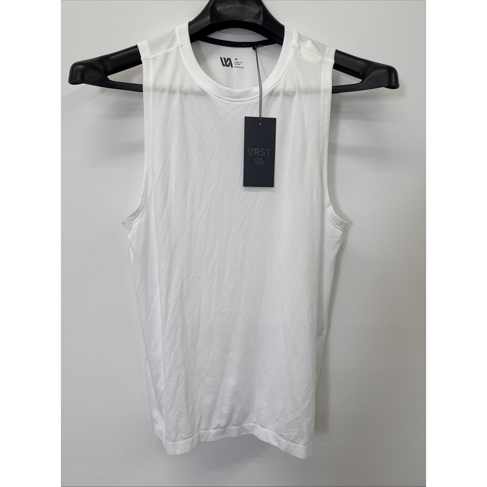 VRST Men's Circuit Seamless Tank Sleeveless Space Dye Pure White NWT size Med